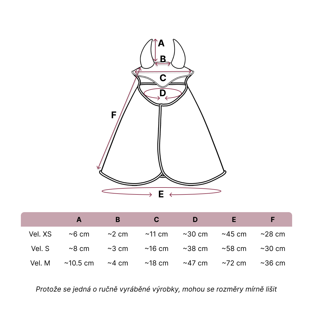 Size guide – Raincoat XS – CS