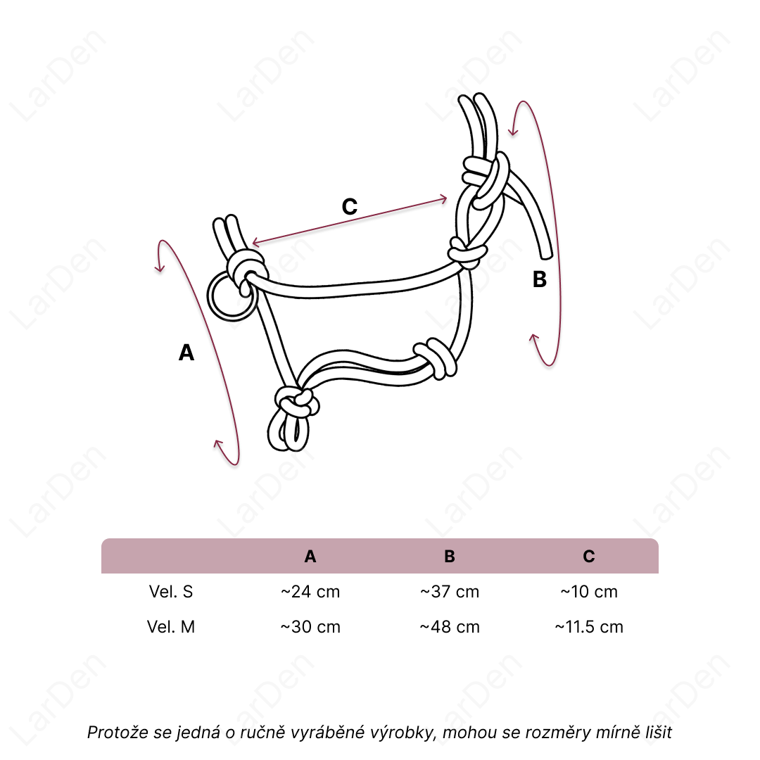 Size guide – Rope Halter – CS