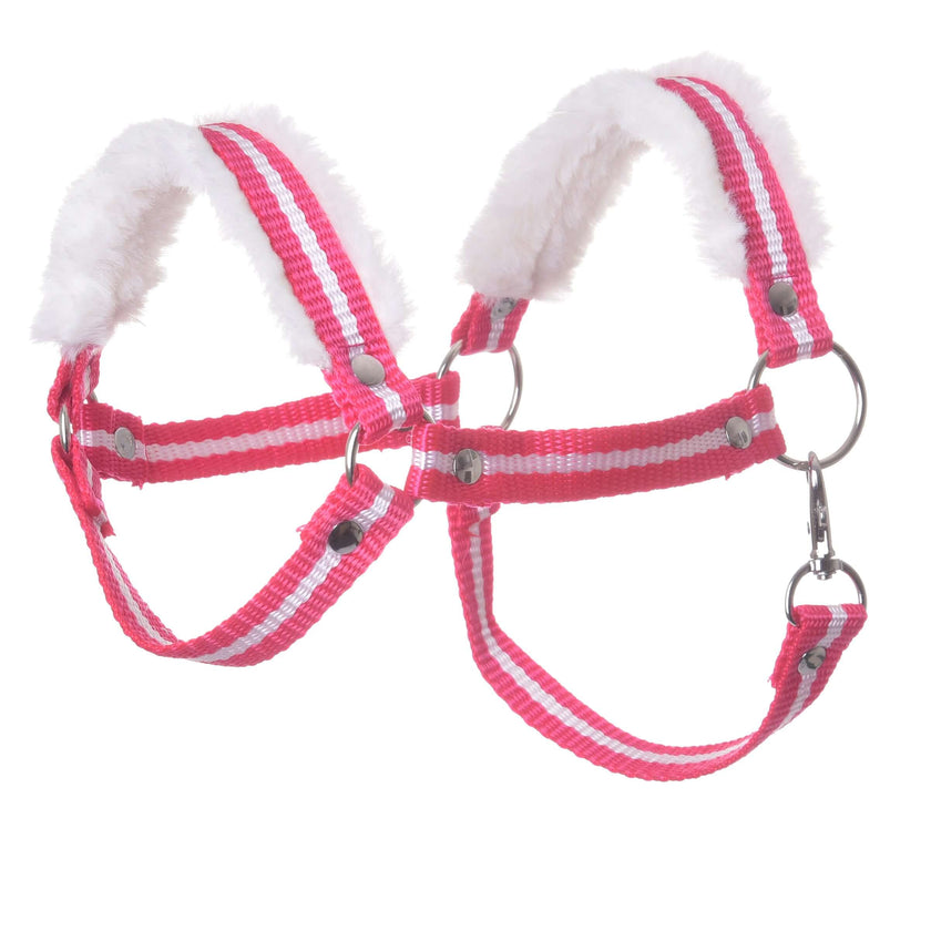 Ohlávka červený proužek s beránkem