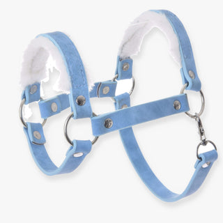Ohlávka s beránkem z koženky Pastell Blue