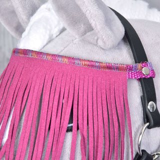Ohlávka černá s pink třásněmi