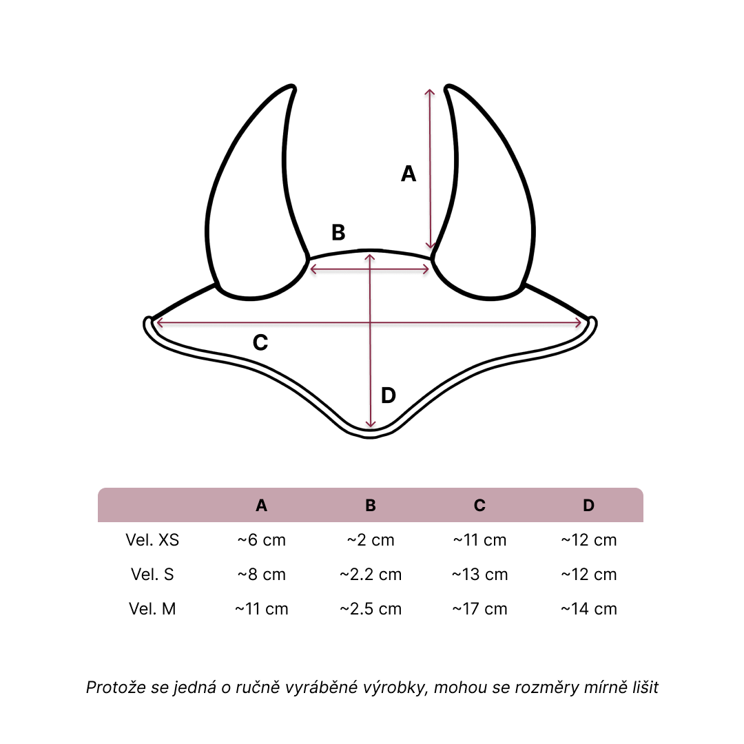 Size guide – Ear Bonnet XS – CS
