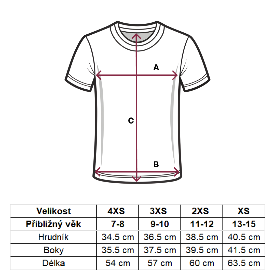 Size guide – Triko Bílé – CS