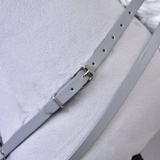 Šedý koženkový set - uzdečka, otěže a martingale